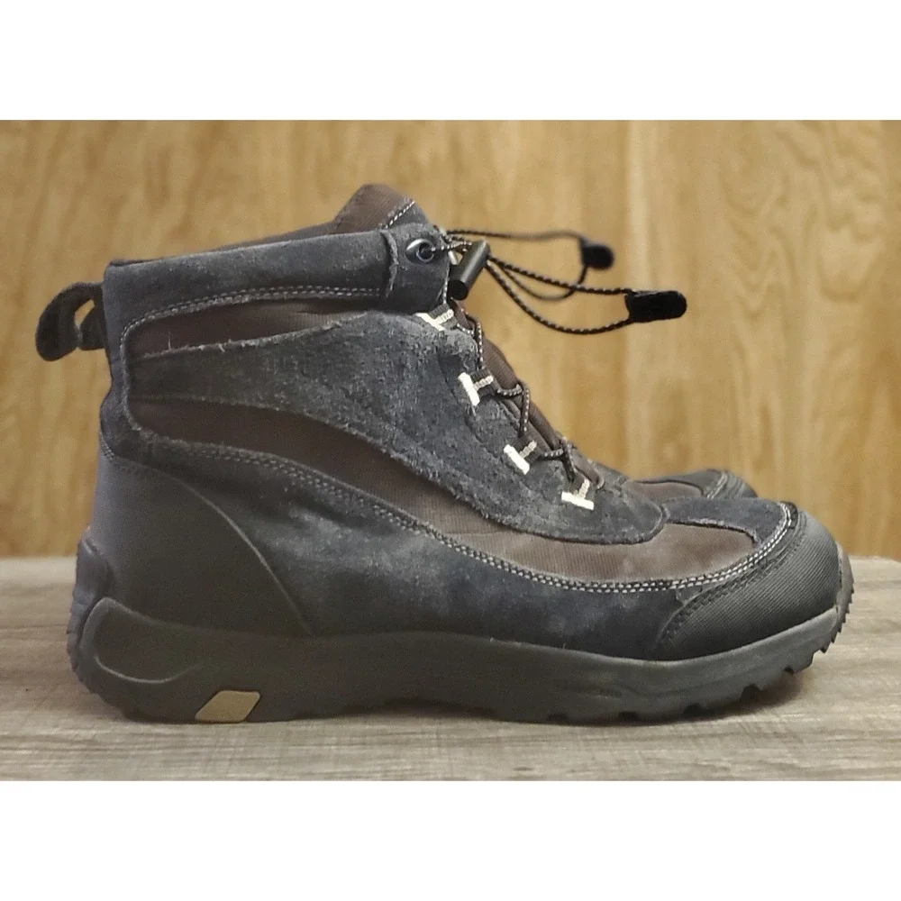 Lands End Suede‎ Winter Boots Men's Size 10 Brown Black
